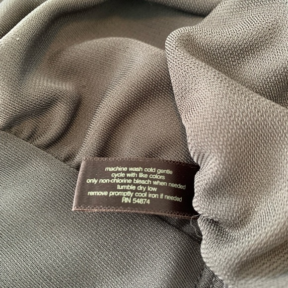 The Limited Sleeveless Top with drape neckline, Dark Gray, Size L - Picture 6 of 6